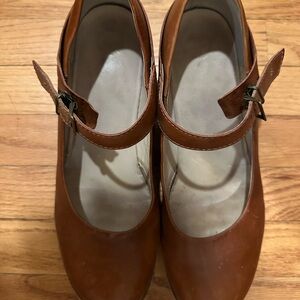 Dr. Martens Tan Mary Jane Heels with Buckle